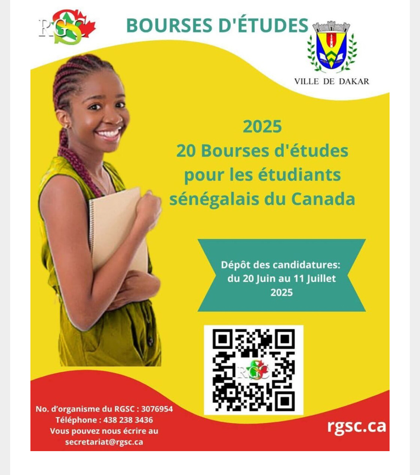 20 Bourses d’études pour les étudiants sénégalais au Canada