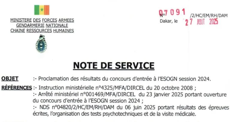 Résultats concours ESOGN session 2024 disponibles